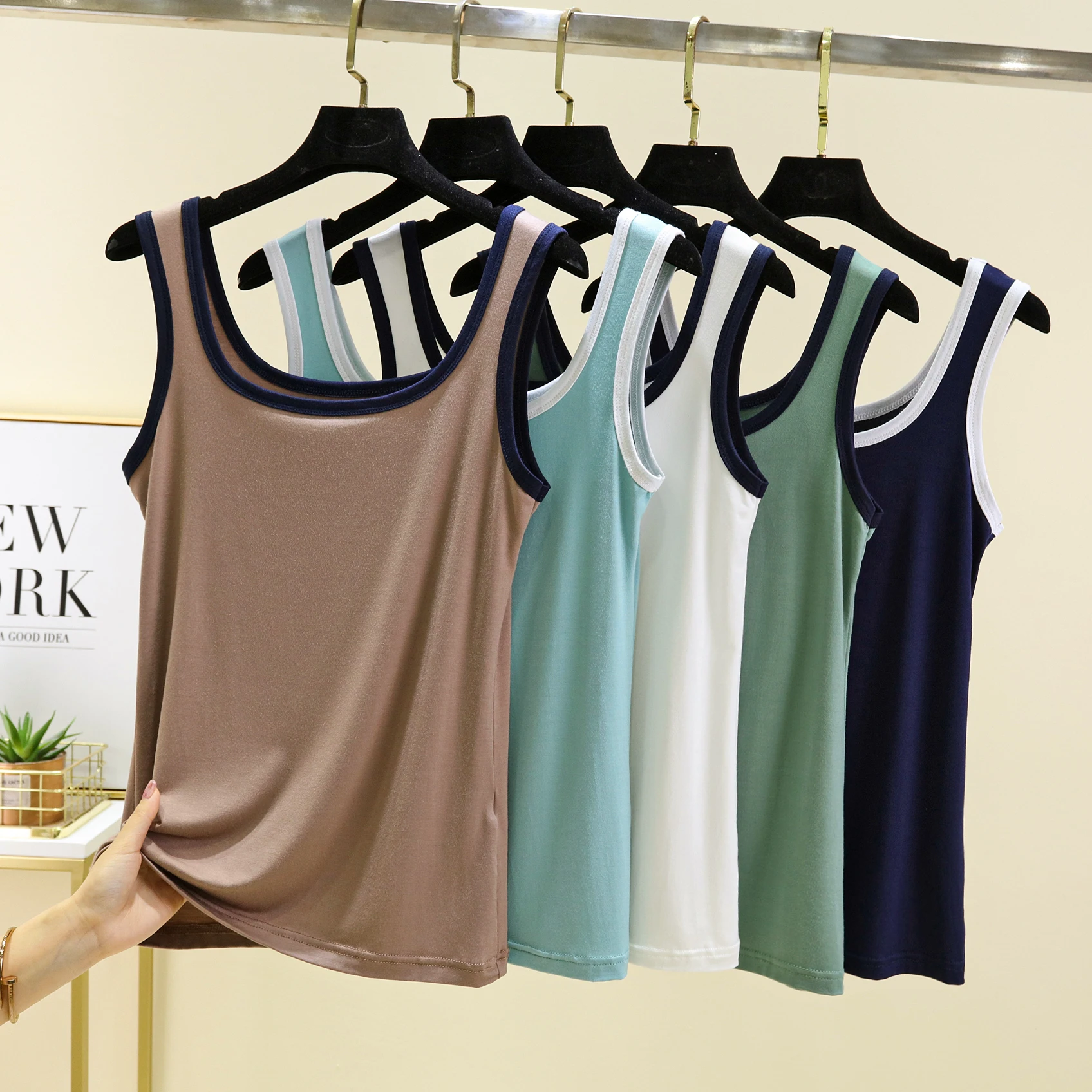 Canotta modale in seta di ghiaccio da donna primavera estate ort Sve Bal gilet dimagrante capispalla casual confortevole traspirante