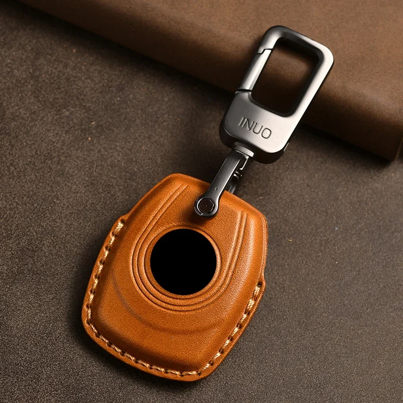 Leather key case cover fob suitable for Harley's Sportster Davidson treetfighter cowhide remote control protector