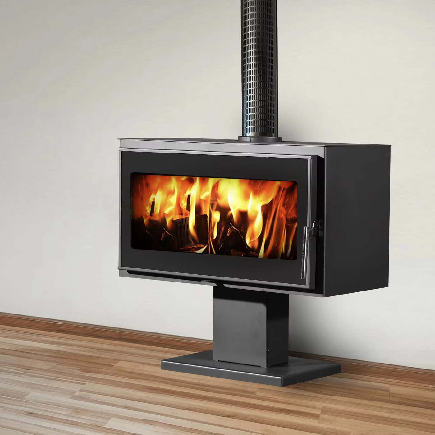Freestanding Modern Design Wood Burning Stove 8.5kw Heating Output Efficiency for Indoor Room Heating