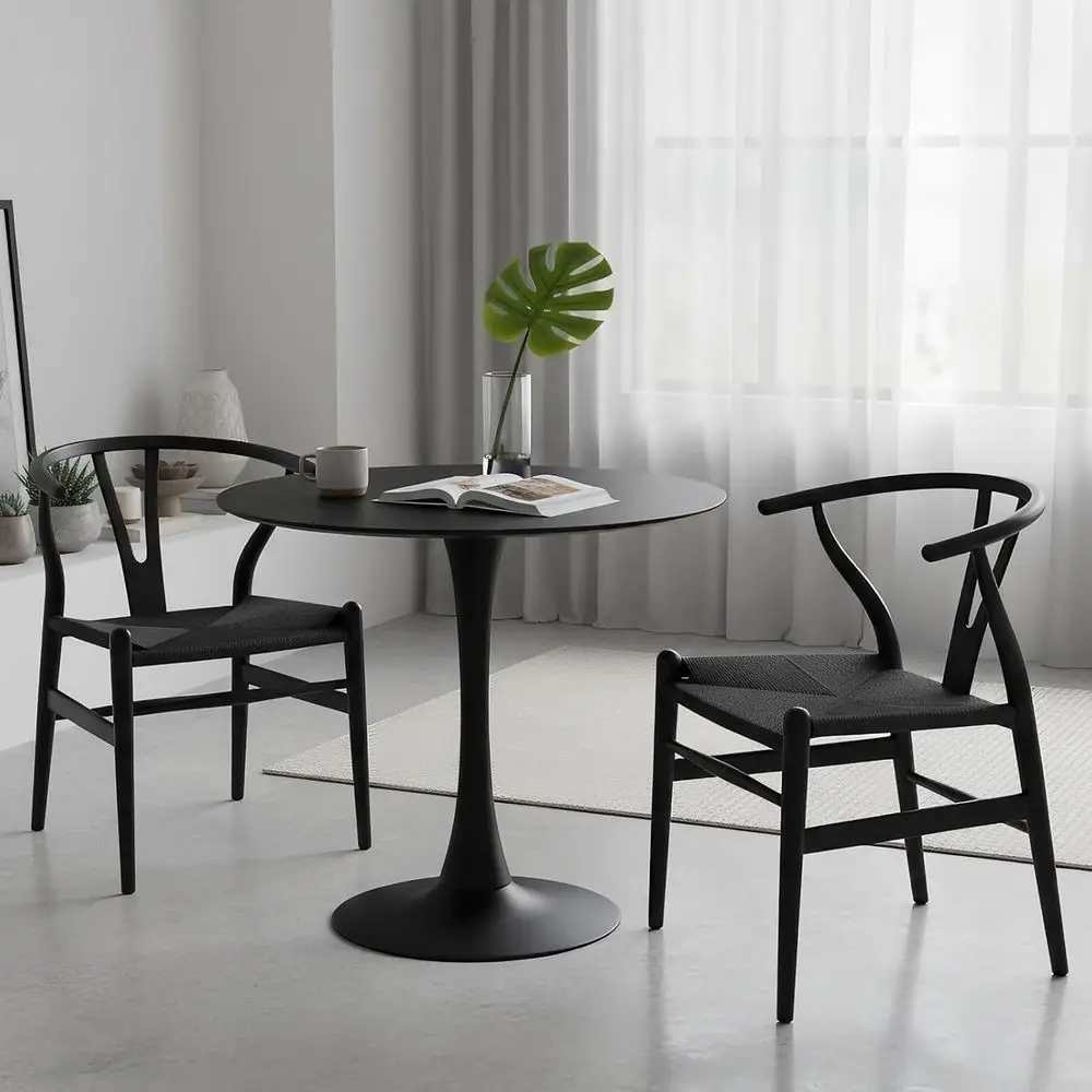 Black Tulip Dining Table Set o 2, 32