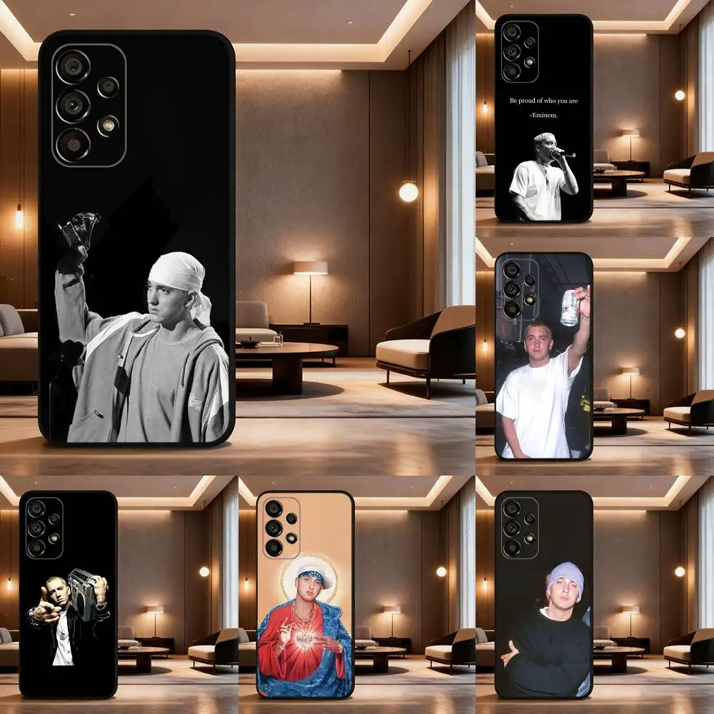 Singer E-Eminem-ES Cool  Phone For Samsung Galaxy A53,31,52,72,41,22,73,32,71,Note,J7,8,9,5G Soft Black Silicone Case