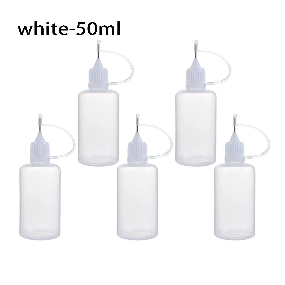 5 stks/set 5/10/20/30/50/100 ML Naald Tip Lijm Applicator Fles voor Papier Quilling DIY Scrapbooking Papier Craft Tool