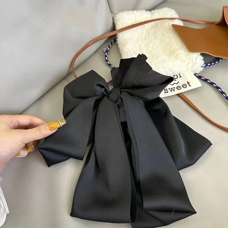 Ribbon Bow Bow Hair Claw Women Girl Elegant Balck Bow Hair Clip Claw Clamp Sweet Headwear Women Korean Hair Styling Accessories