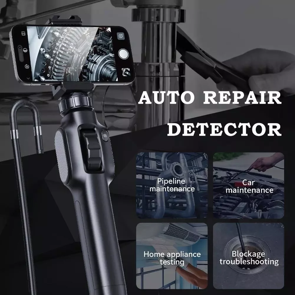 Industrial Sewer Piping Rotary Video Endoscope Camera With Articulation 360 For Android Type C Iphone IOS 1m 1080p Cars Rotary