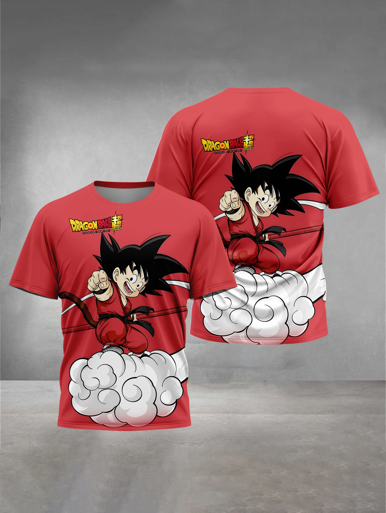 2025-26 여름 새로운 베스트 셀러 애니메이션 드래곤 볼 Goku 슈퍼 사이안 3D 인쇄 의류 야외 의류 소년과 소녀상의