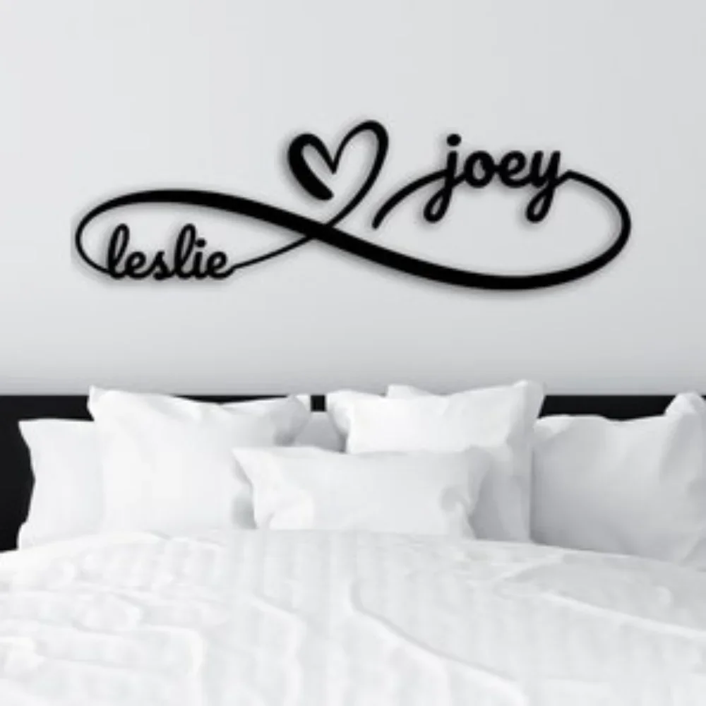 

Personalized Sign As Wedding Gift Metal Wall Art Signs with Names for Wall Decor Present Custom Crafted Elegance Memory Keepsake