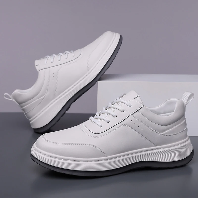 

Новая мужская повседневная обувь в спортивном стиле, легкая нескользящая удобная кожаная обувь на мягкой подошве, мужская уличная модная дорожная обувь