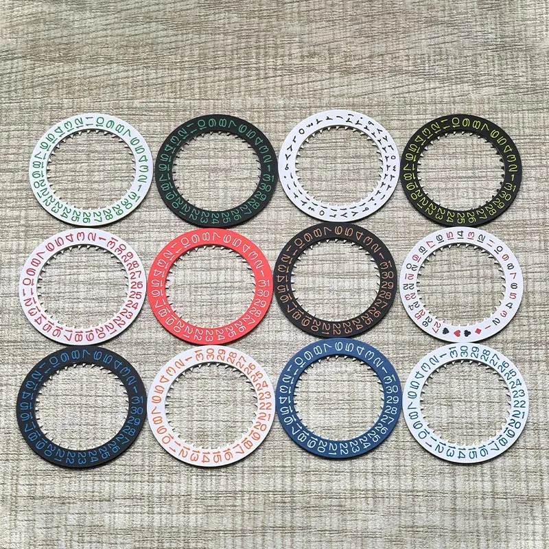 NH35 NH36 Movt Date Dial Multicolored Letter Week Wheel Fits NH35 NH36 NH34 Automatic Movement Customized NH35 Date Dial Wheel