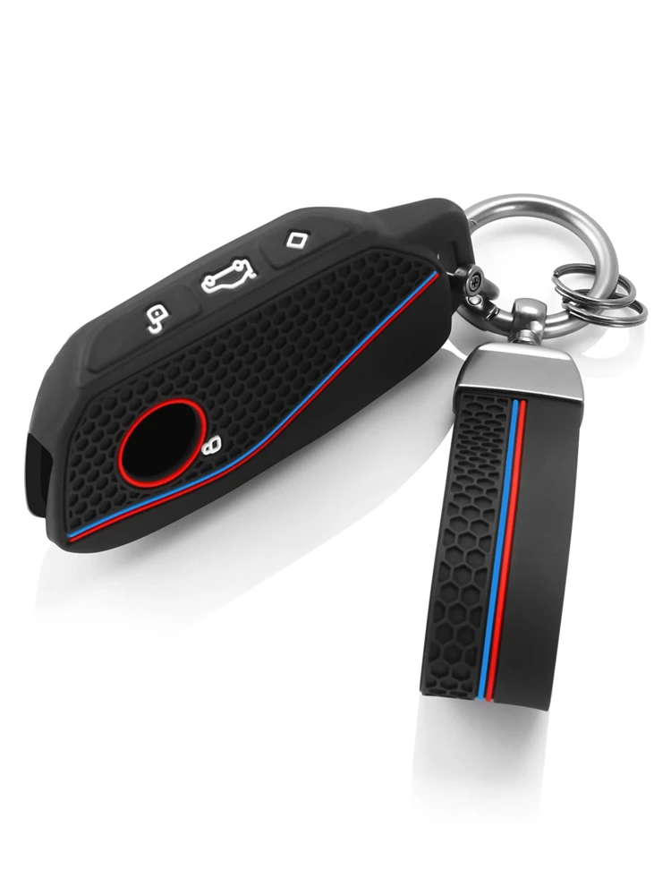 Étui en Silicone pour clé de voiture, anneau de chaîne, pour BMW 530i 540i 550e 750e 740i 760i X1 X2 X5 X6 X7 M5 iX1 iX2 iX XM i5 i7 2024 2025
