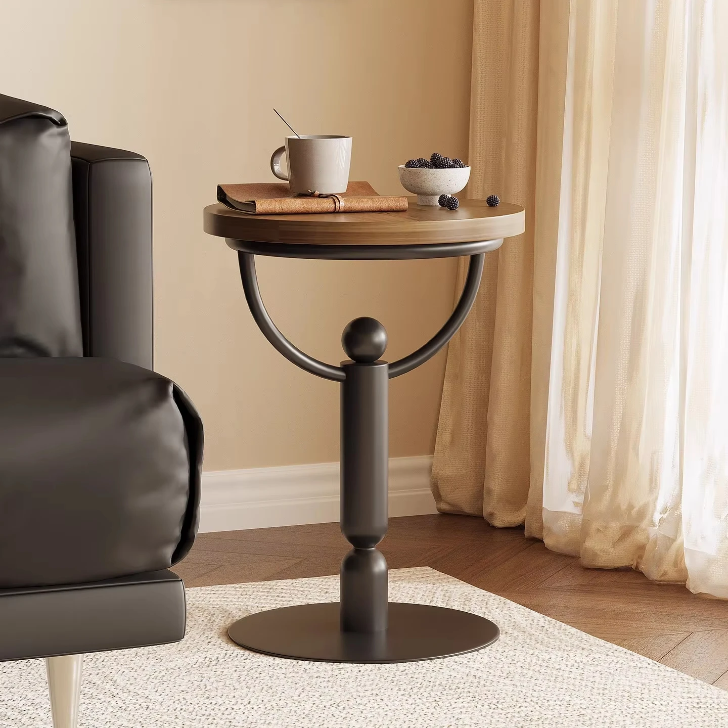 

Simple Modern Iron Side Table Light Luxury Creative Small Coffee Table for Small Apartment Living Room Furniture