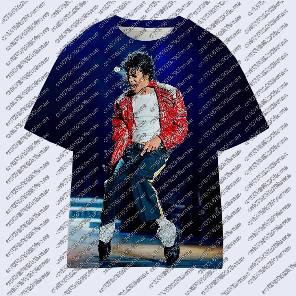 Neues Sommer-Kinder-T-Shirt „Michael Jackson Tribute“ im KPOP-Mix-Stil – Trendiges Oberteil für Jungen und Mädchen, ideal für den Alltag und Ausflüge, Fan-Geschenkidee – Detail 6
