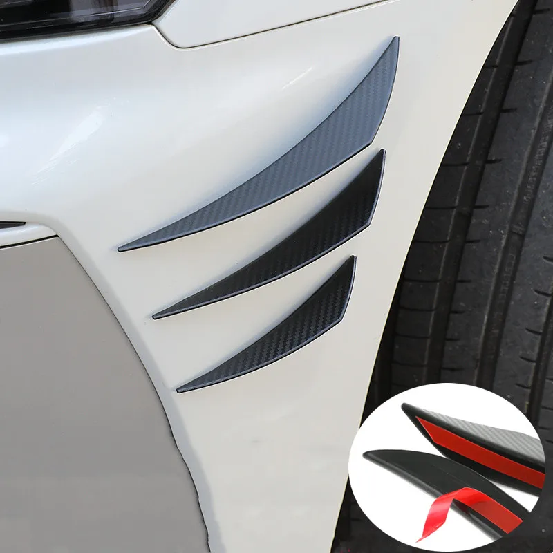 

6Pcs Car Front Bumper Lip Decoration Diffuser Splitter Fins Body Spoiler Canards Valence Chin Car Tuning Canard Decor ﻿