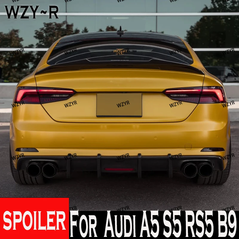 

Car Spoiler For Audi A5 S5 RS5 B9 2-4Door Coupe Sportback PSM Style Forged Real Carbon Fiber Trunk Wing 2017 - 2024