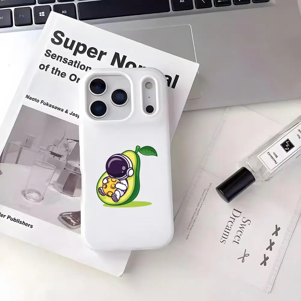 Funda para Teléfono con Diseño de Aguacate para iPhone 17 16 15 14 13 12 11 Pro Max Plus Mini, Carcasa Transparente de Gel, Antigolpes y Suave