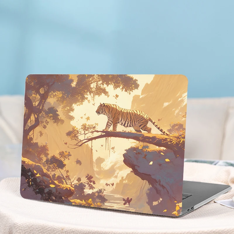 EGYAL Laptop Case for MacBook Air 13.6 M4 2025 Air 15.3 Tiger Pattern Case for Pro 14 M4 M3 M2 M1 Air 13 A2337 Cover