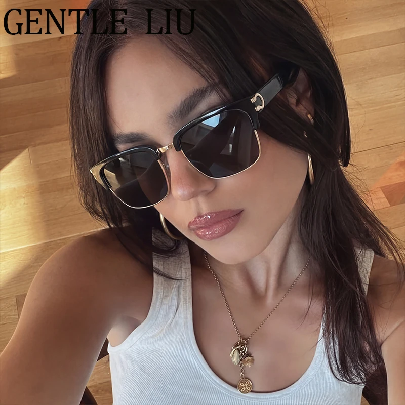 

Fashion Square Punk Sunglasses Women 2026 Luxury Brand Vintage Photochromic Retro Sun Glasses For Ladies Driving Shades Eyewear