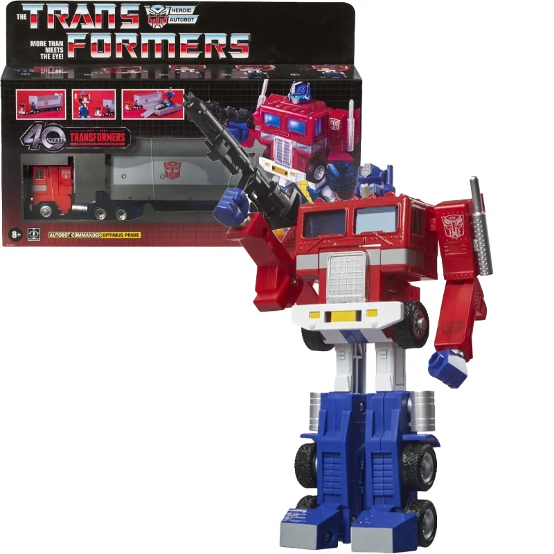 [w magazynie] Hasbro Transformers G1 40. Optimus Prime figurki Anime prezent urodzinowy