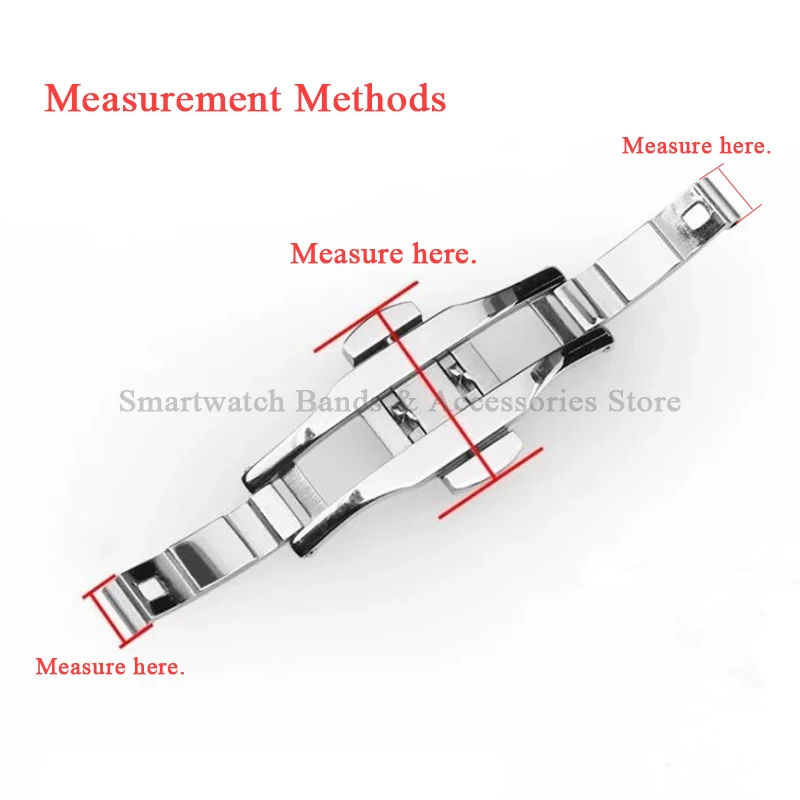 5mm 6mm 304 Stainless Steel Watch Band Buckle Butterfly Watch Clasp Solid Folding Buckle Bracelet Metal Watch Buckle Replacement