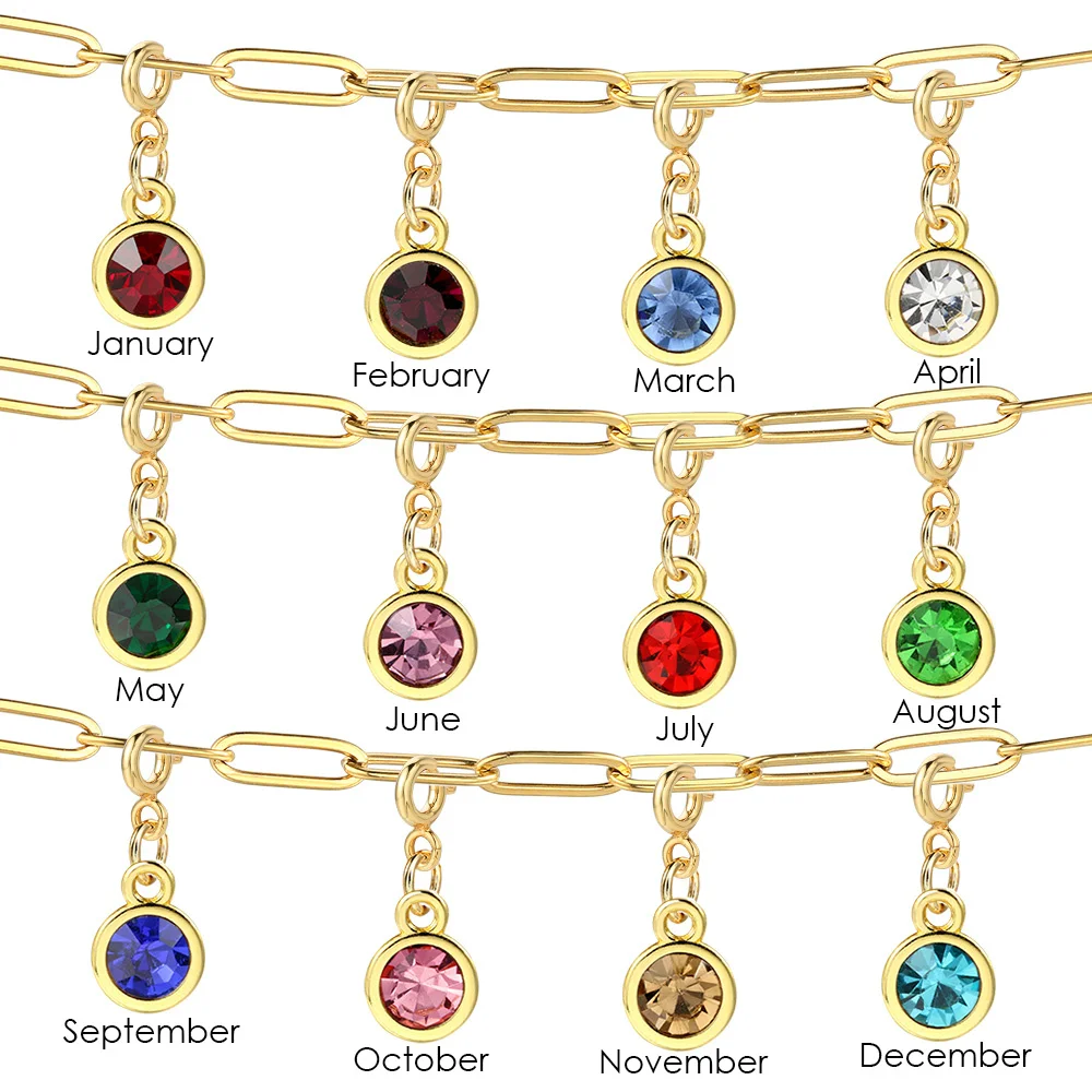Round Pendant Cubic Zircon Charm For Women Multicolor Brithday Stone Romantic Fashion DIY Making Jewelry Accessories Wholesale