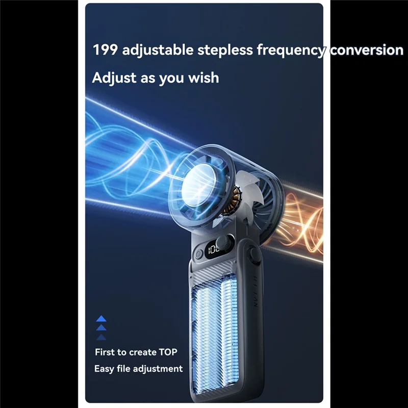 AC93-Elegante 199 Velocidade Manual Ajustável Portátil Mini Ventilador Portátil de Refrigeração USB Recarregável