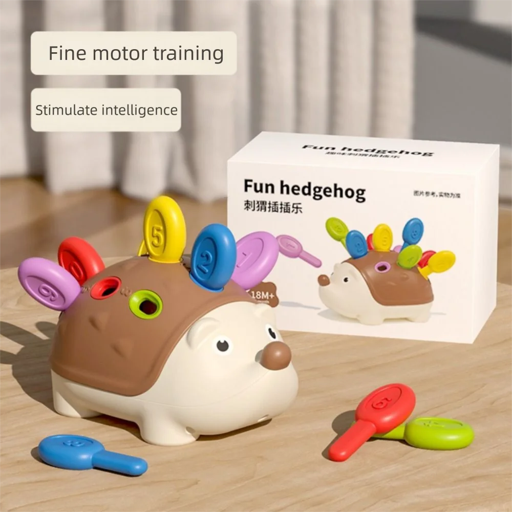 Cartoon Montessori Hedgehog Toys 1-3 Years Hand-eye Coordination Concentration Training Toys Hand Training Stimulate Thinking