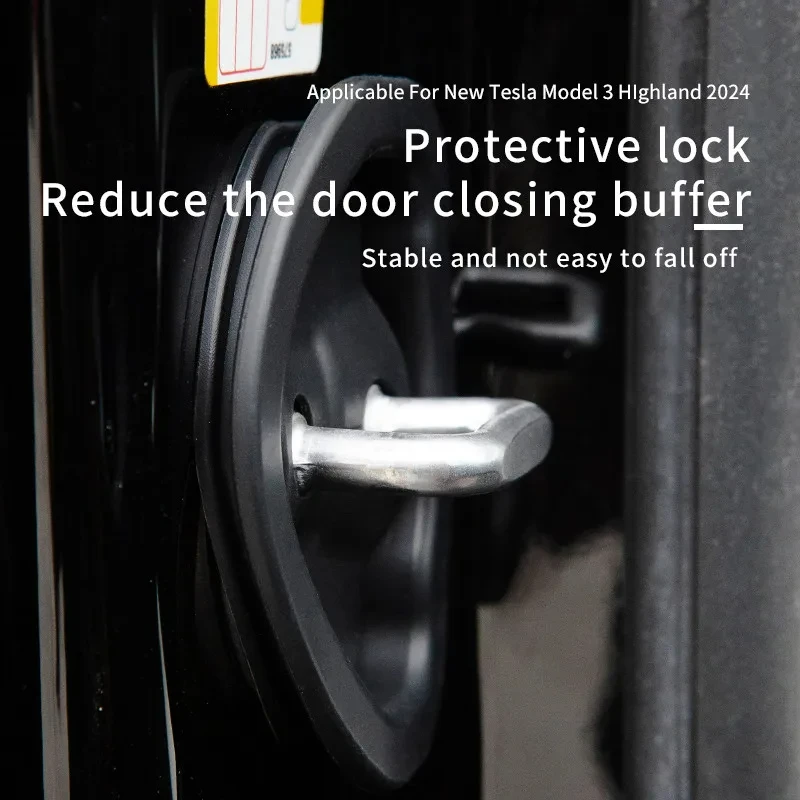 غطاء سيليكون بإبزيم لقفل باب السيارة ، غطاء واقي مضاد للتصادم ، ملحقات تسلا 3 ، موديل Y ، الطرق ، 4 #6