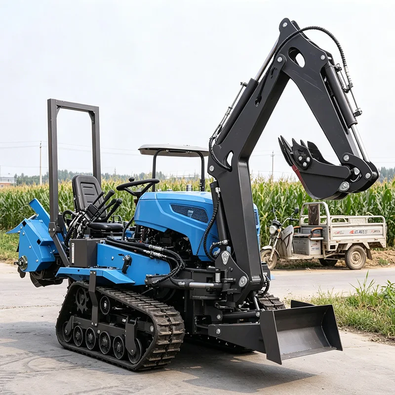 

Customized Crawler Tractor and Rotary Tiller Providing Strong Power for Micro Tiller and Ride-On Plowing