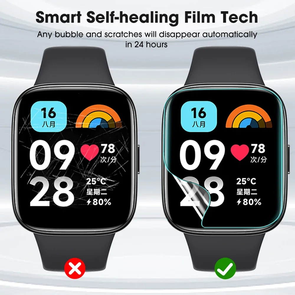 Screen Protector For Redmi Watch 4 Smart Watch Full Coverage Transparent Anti Scratch Hydrogel Film For Redmi Watch4 Not Glass