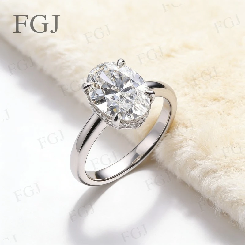 

Lab Diamond Ring PT950/10K/14K/18K Oval Cut 1-3CT VVS1 IGI Certified Luxury Ring Engagement Ring Bridal Jewelry Gift for Her