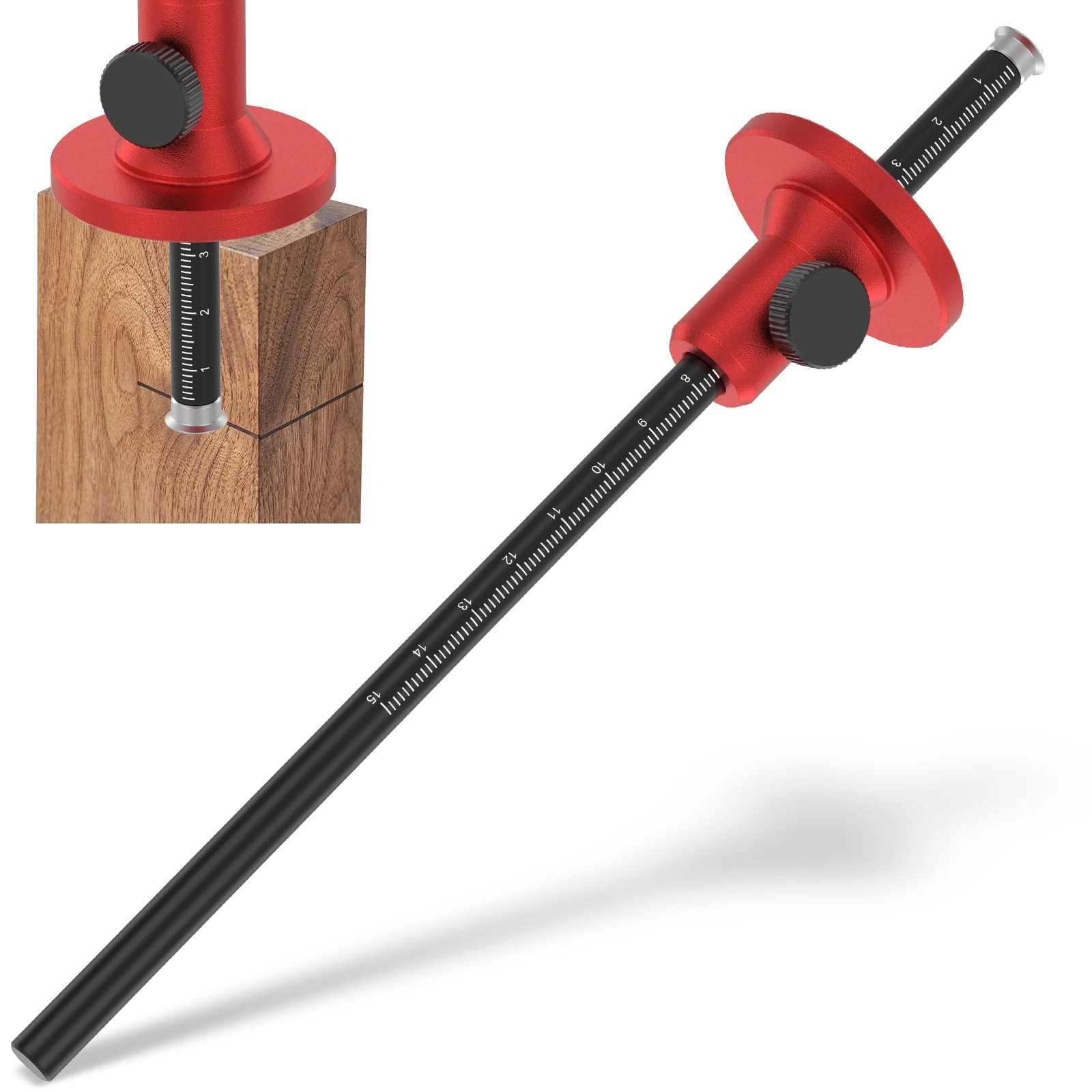 

Маркер-линейка для разметки по дереву, столярный разметочный инструмент с индикацией в дюймах и миллиметрах, инструмент для разметки и разрезания отверстий под шипы