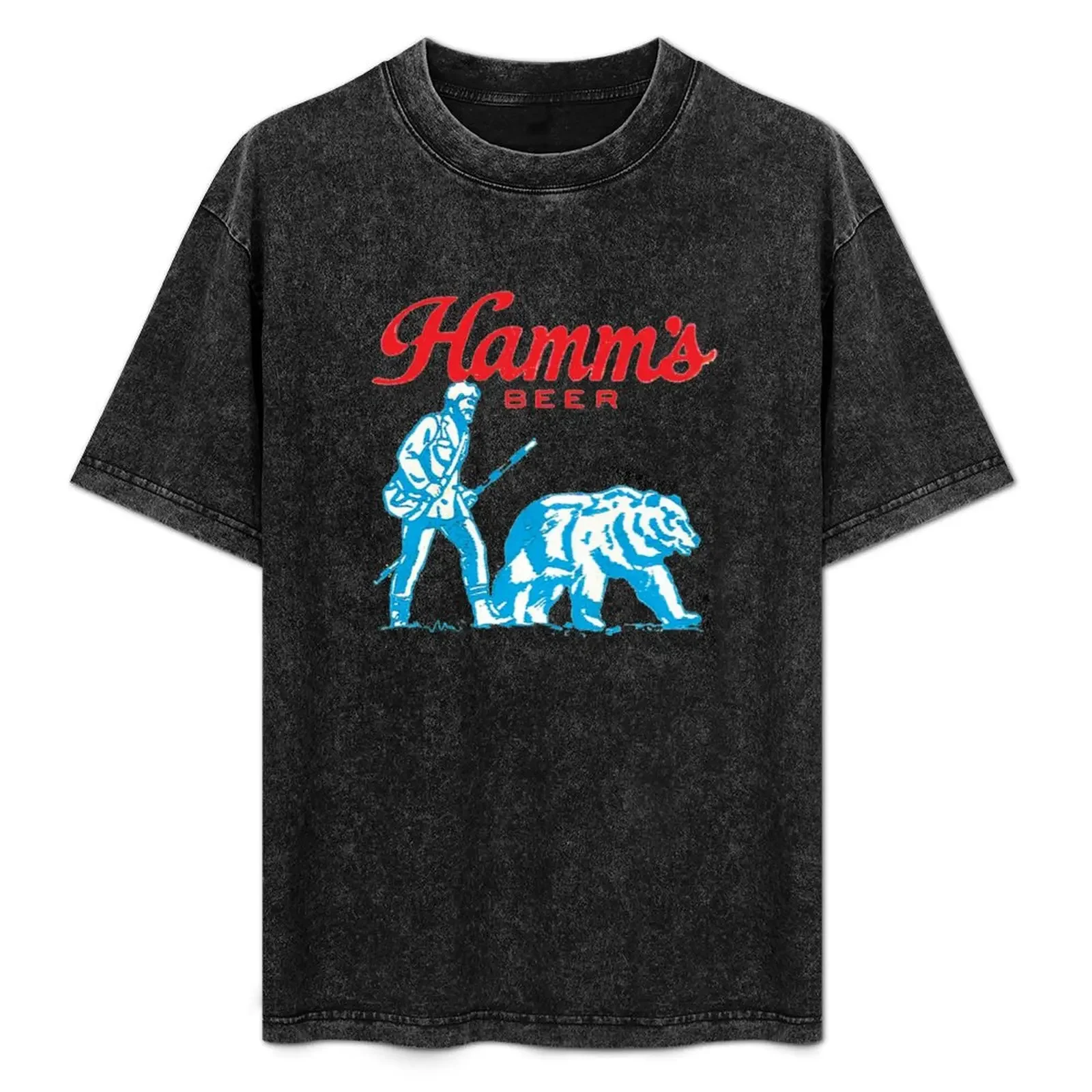 

Vintage faded Hamms Beer T-Shirt Relaxed Fit Casual Short Sleeve Top