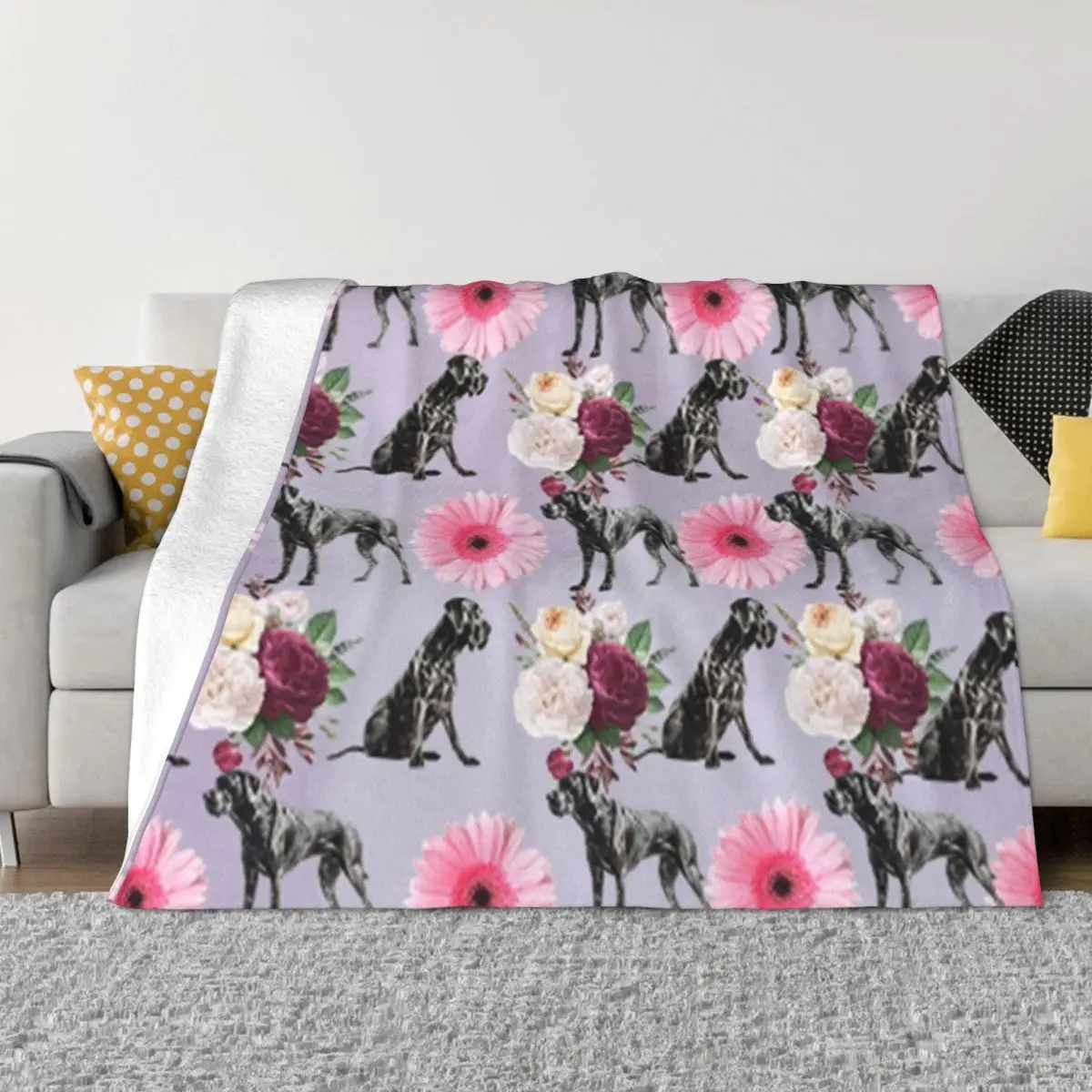 

Great dane Throw Blanket Single Blanket Summer Bedding Blankets