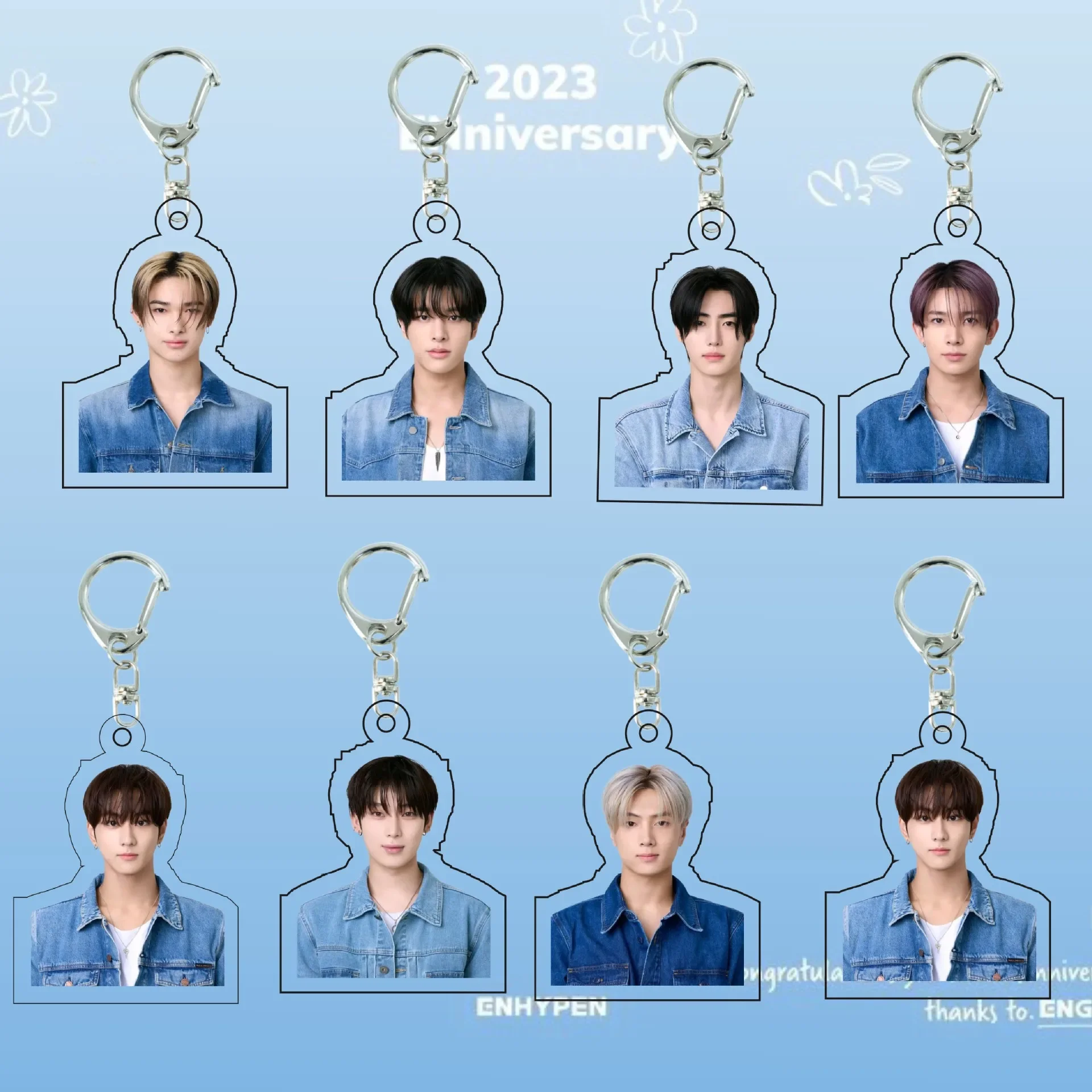 Korean Boy Band Member SUNGHOON NI-KI ID Photo 3rd Anniversary Commemorative Keychain Transparent Backpack Pendant Fans Gifts