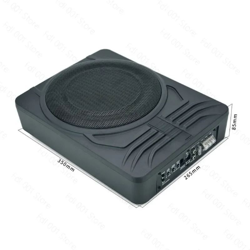 12V High Power Aluminum Alloy Car Subwoofer Under Seat Audio 10 Inch Ultra Thin Bass Speaker