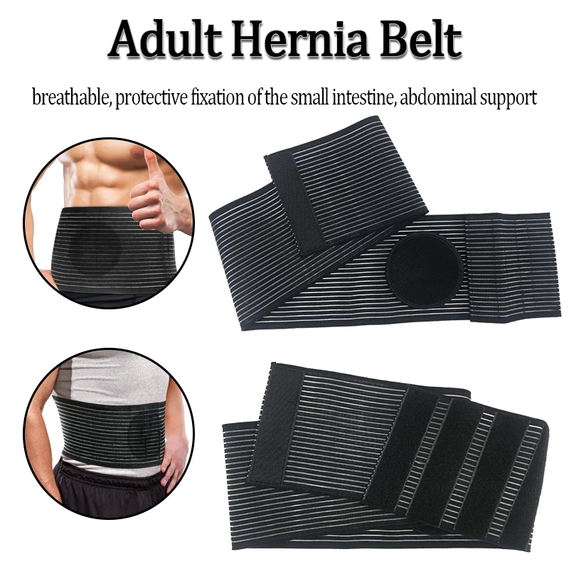 Umbilical Hernia Belt for Men Women, Adjustable Abdominal Binder Lower Waist Support Brace ,Navel Belly Button Hernias with Pad