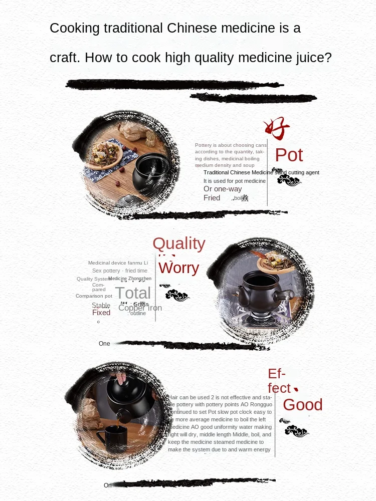 Medicine Pot Boiled Traditional Chinese Medicine Frying Casserole Boiled Traditional Chinese Medicine Cooking Pot Medicine