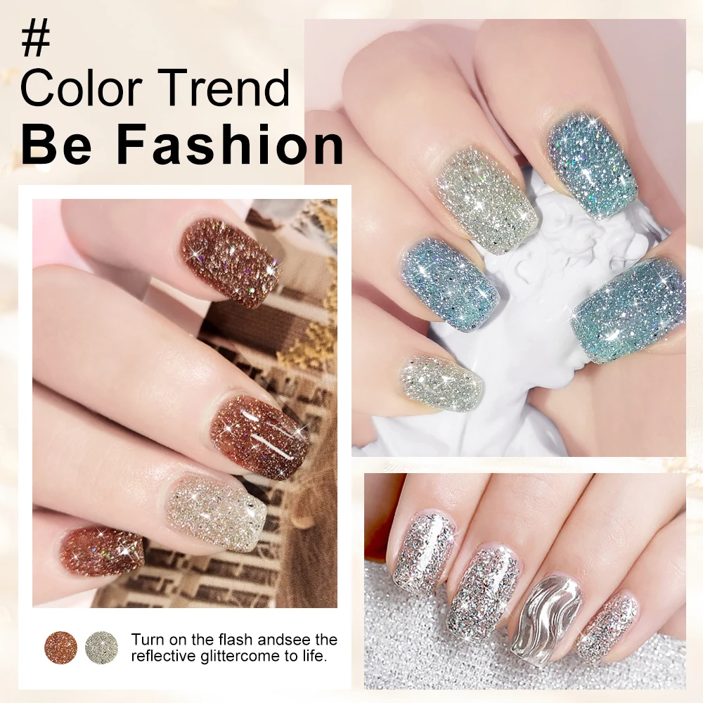 LIMEGIRL Glitter Color Gel Nail Polish 9 PCS Agile Starlight Gel Nail Polish Summer Xingchen Art DIY Manicure Gift for Art Women