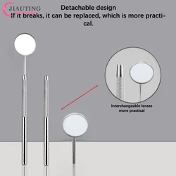 1PCS Dental Mouth Mirror Single Face Handel Front Surface Oral Care Teeth Clean Examination Hygiene Glass Mirror Mirror Handle