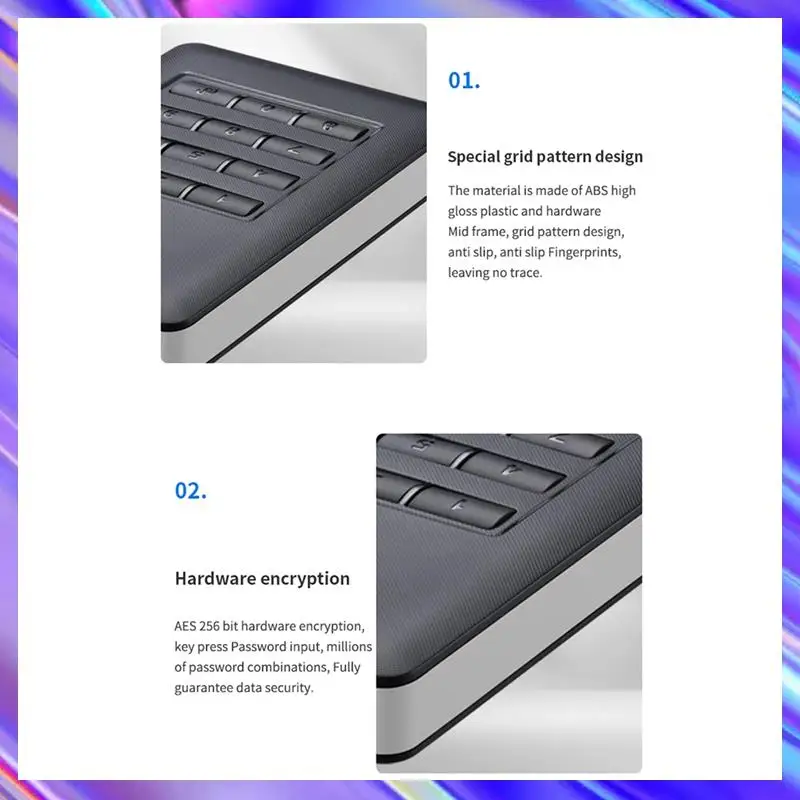 

M.2 MSATA Hardware Encryption Hard Disk Box USB3.0 Full Disk Encryptiontool Hard Disk Box 2.5" Sata