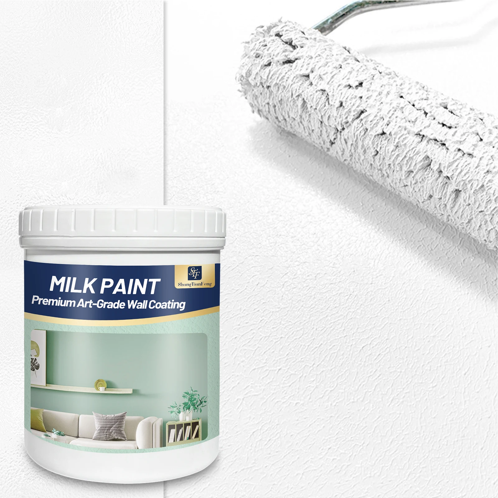 Peinture de renouvellement de la maison de Noël, finition satinée Zero COV & anti-moisissure, Black Friday Deal, couverture 1 manteau et résistant aux taches, Dr rapide