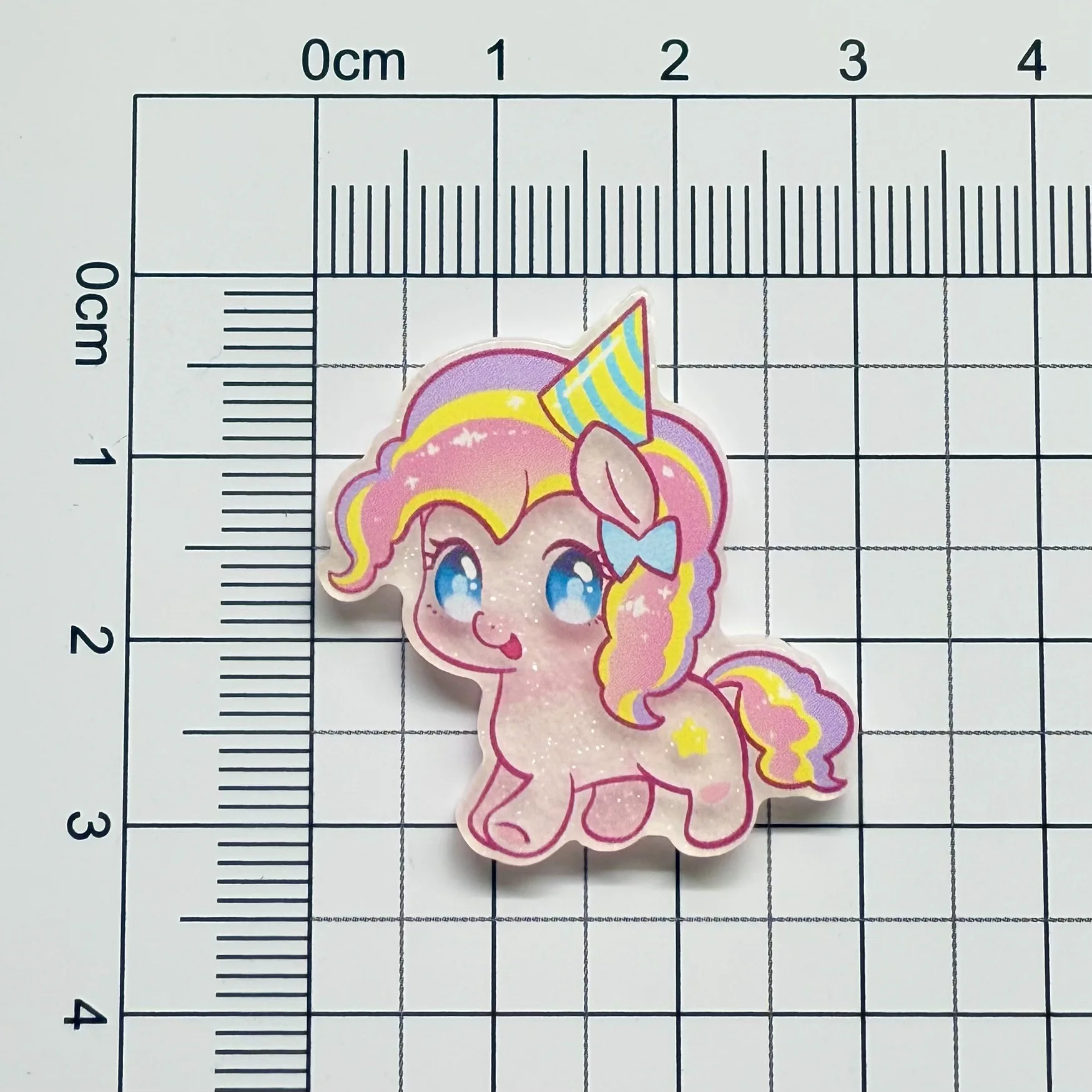 10pcs Cartoon Cute Super Q Pony Acrylic Hair Clip Side duckbill Clip Girl Headwear Small Broken Hair Hairpin view 2