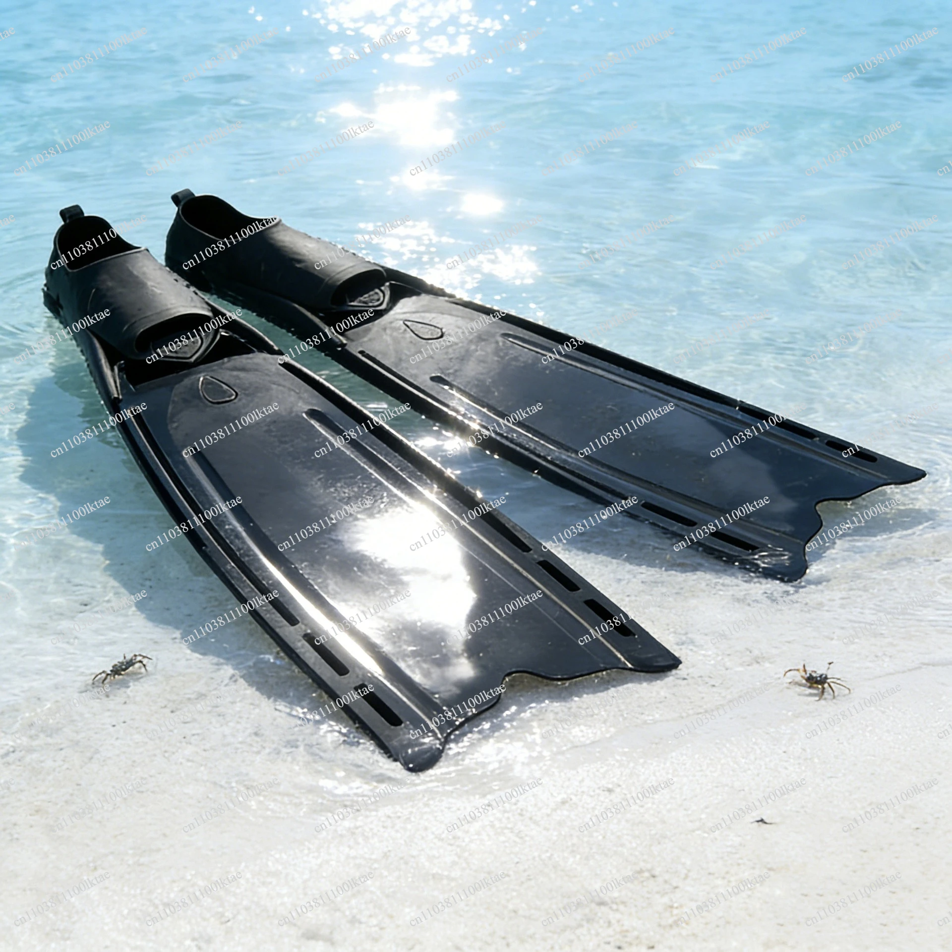 Wave Long Blade Free Diving  PP Flippers Scuba Hunter Fish Soft Lightweight Long Flippers