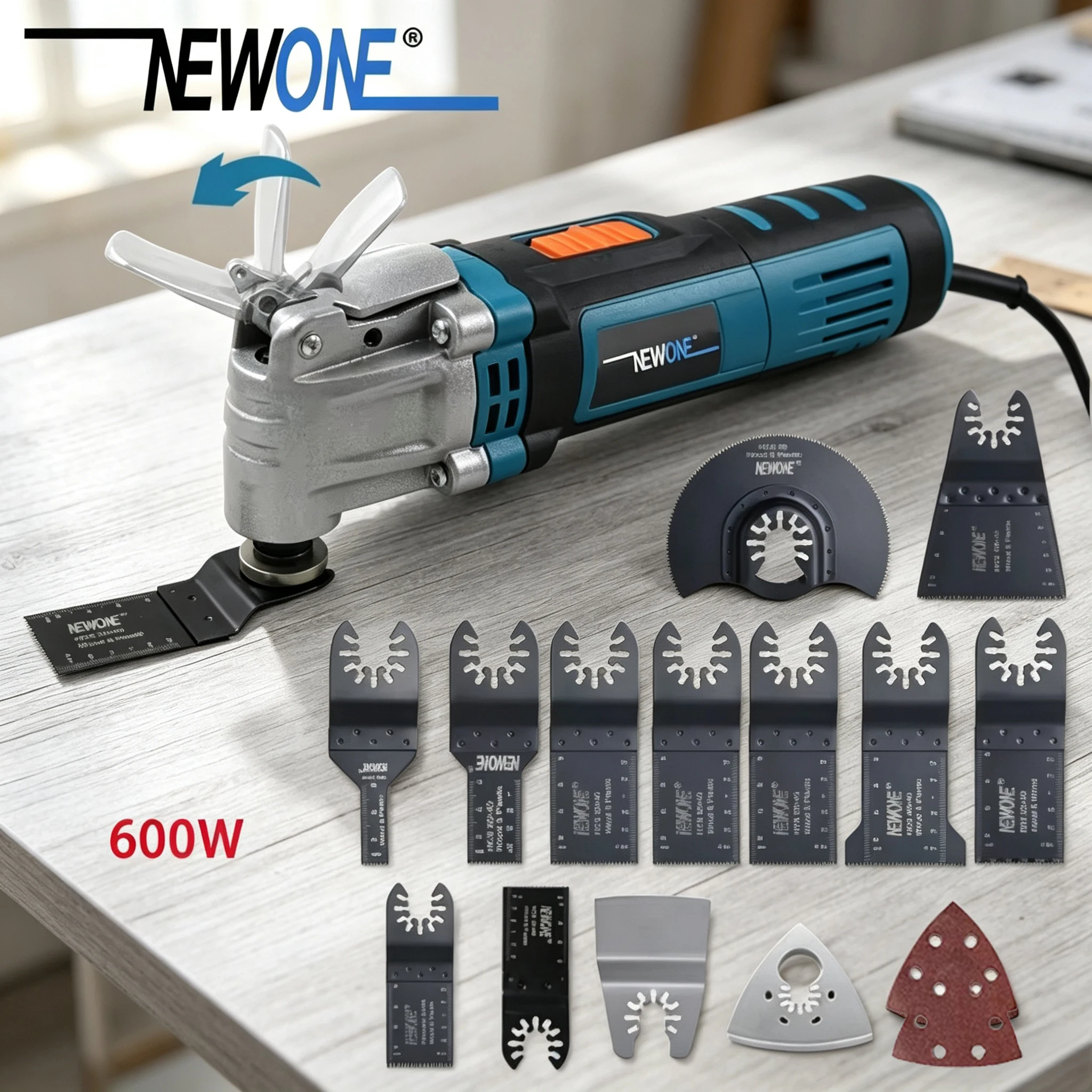 230V 600W Multifunktionales Oszillierwerkzeug, Schnellwechselklinge Elektrischer Renovierungssäge-Trimmer für DIY-Heimwerkerarbeiten