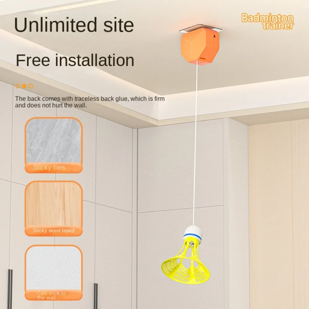 

1 Set Accompanying Practice Electric Badminton Trainer Spin Rebound Self Training Badminton Storage Stretch