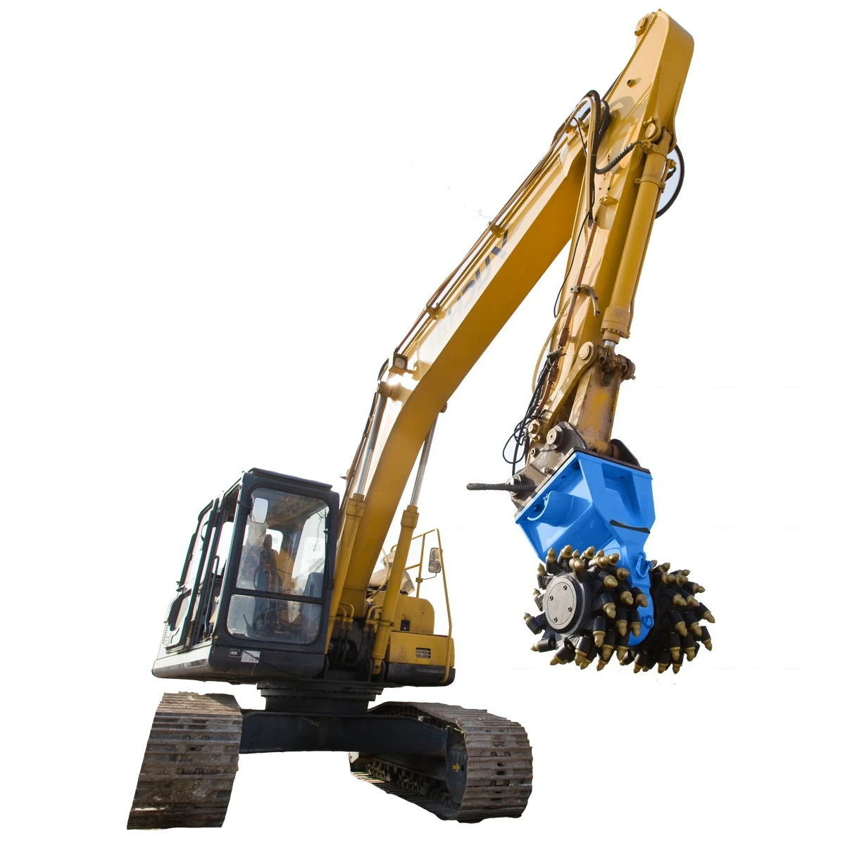 Professional Excavator Mounted Drum Cutter Rotary Rock Milling Machine for Concrete Demolition Trenching Attachment for Sale