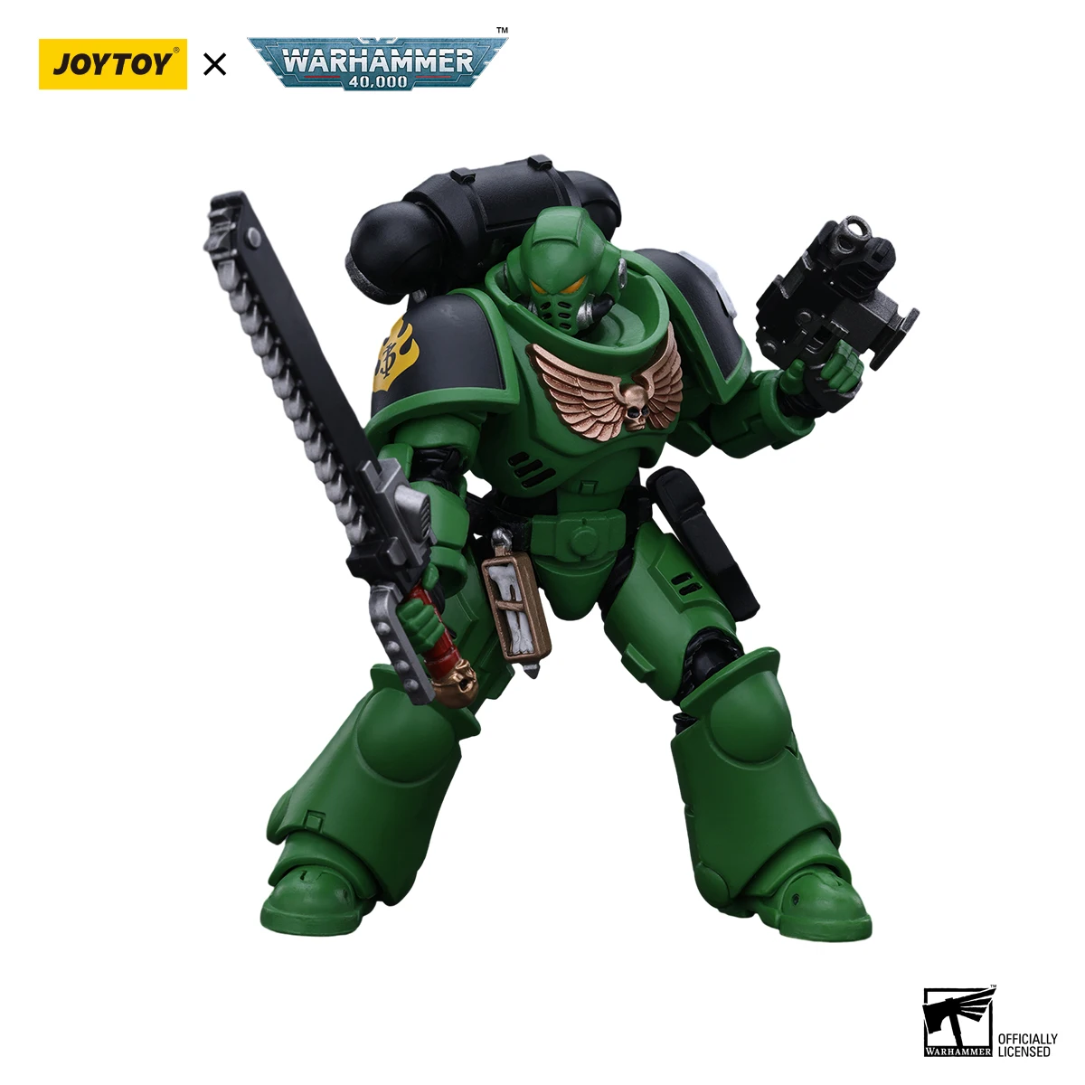 JOYTOY Warhammer 40,000 1/18 figurki Salamanders Intercessors Brother Haecule Anime Model wojskowy