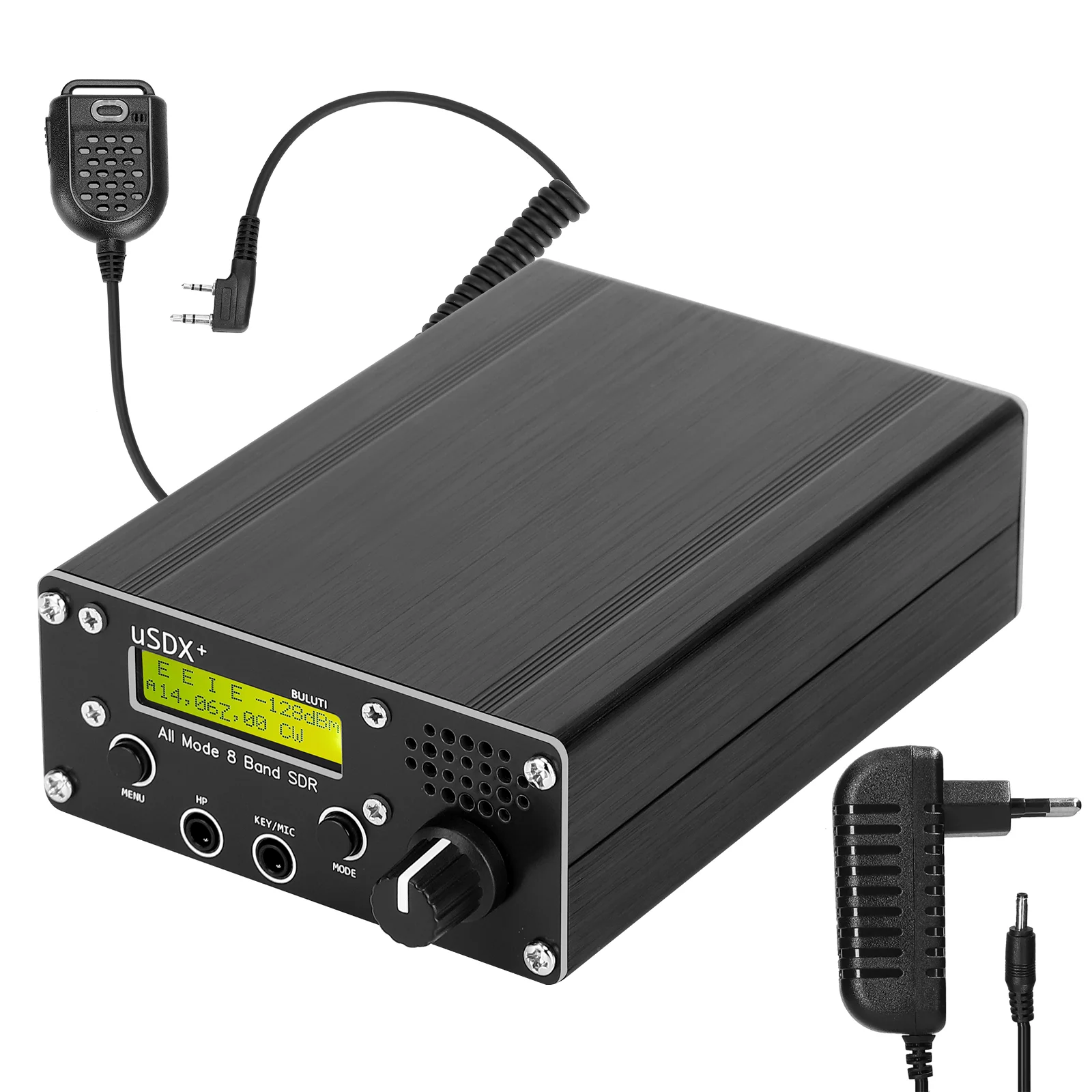 

uSDR uSDX+ Plus V2 10/15/17/20/30/40/60/80m 8 Bands SDR All Mode High Frequency SSB QRP Transceiver with BNC Antenna Connector
