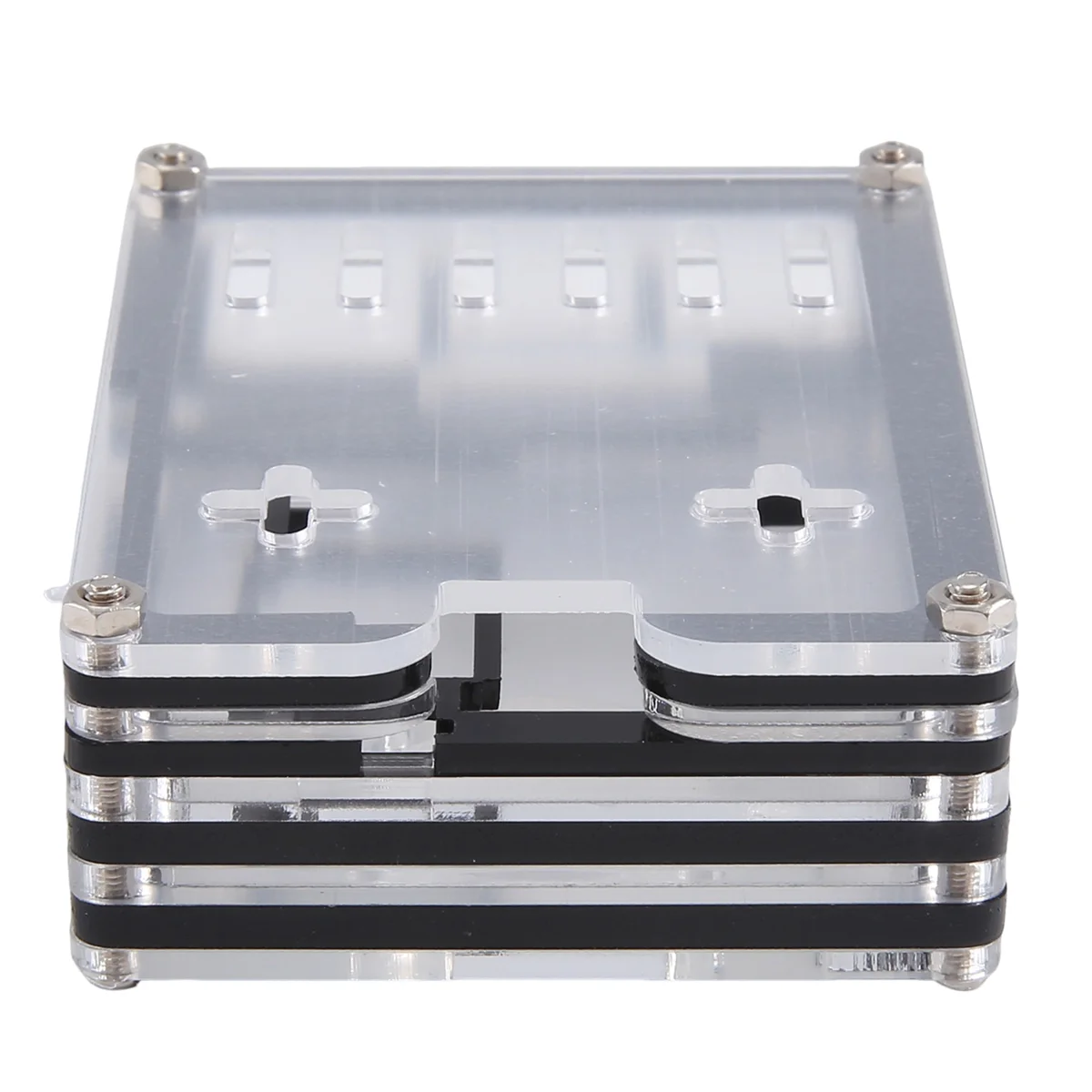 AT87-para Raspberry Pi 5 carcasa acrílica con ventilador de refrigeración oficial Raspberry Pi 5 cierre de 9 capas para Raspberry Pi 5