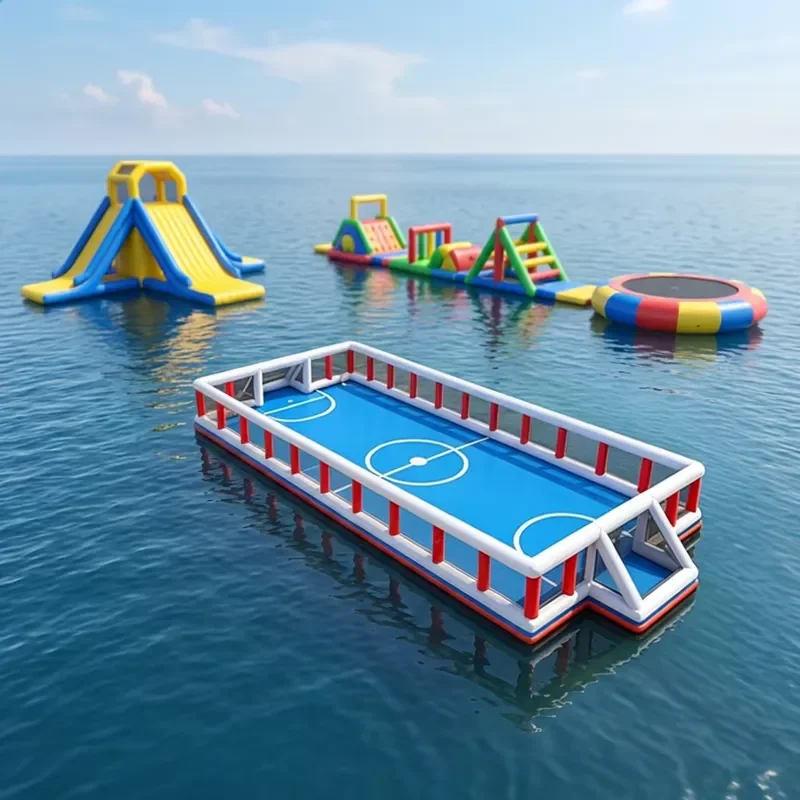 Commercial Inflatable Soccer Field Floating Inflatable Pickleball Court for Lake, Pool & Event Play