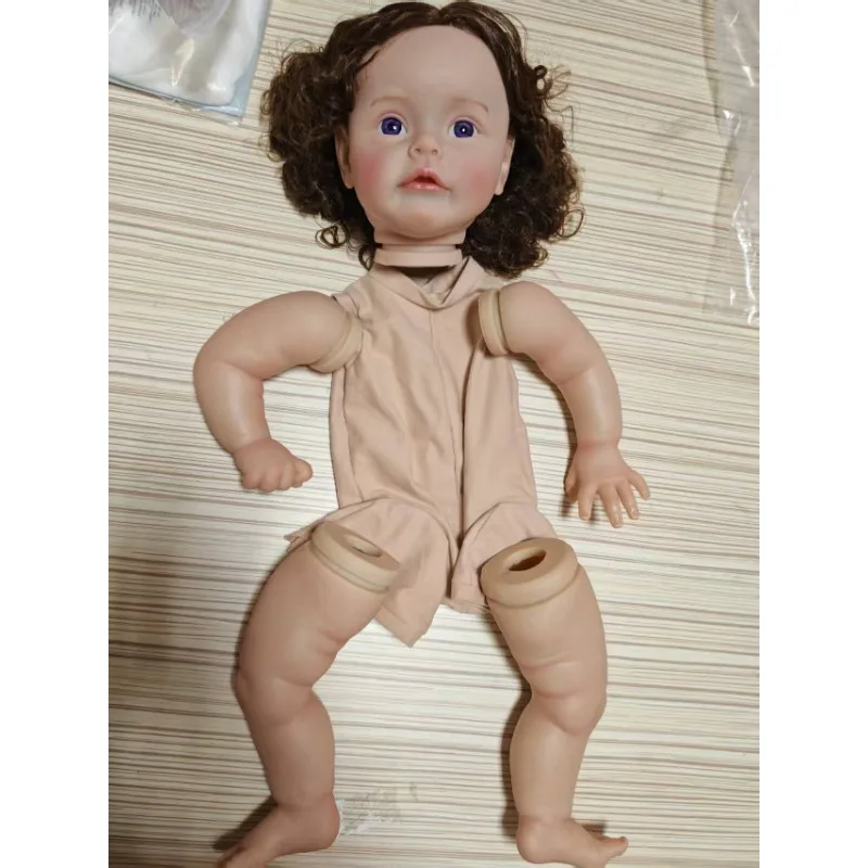 

24inch Reborn Doll Kit Sue-sue Already Painted DIY Doll Parts with Cloth Body and Hand Root Hair